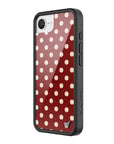 Wildflower iPhone case 17e Polka Dot Burgundy and Cream Cute