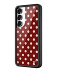 Wildflower Galaxy S25 case Plus Polka Dot Burgundy and Cream Cute