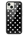 Wildflower Polka Dot Black and White iPhone 13 Case