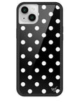 Wildflower Polka Dot Black and White iPhone 14 Plus Case