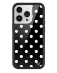 Wildflower Polka Dot Black and White iPhone 14 Pro Case