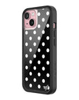 Wildflower Polka Dot Black and White iPhone 15 Case
