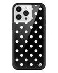 Wildflower Polka Dot Black and White iPhone 15 Pro Max Case
