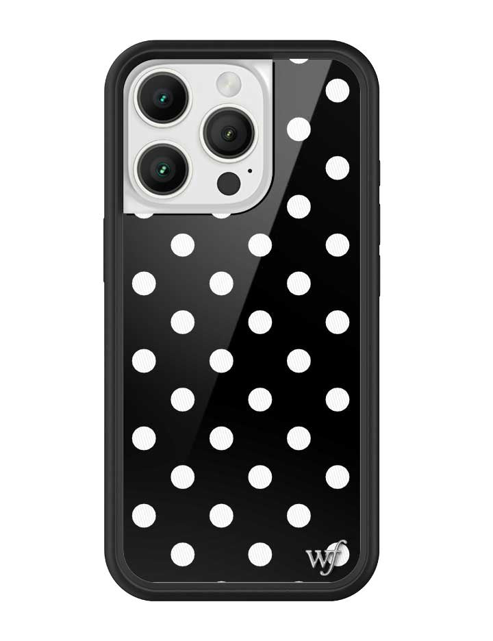 Wildflower Polka Dot Black and White iPhone 16 Pro Case