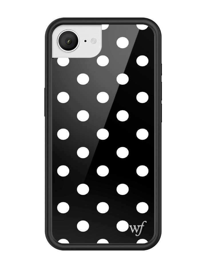 Wildflower Polka Dot Black and White iPhone 16e Case
