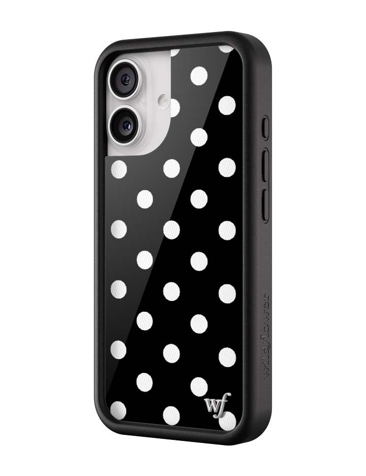 Wildflower Polka Dot Black and White iPhone 17 Case