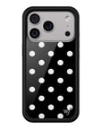 Wildflower Polka Dot Black and White iPhone 17 Pro Case