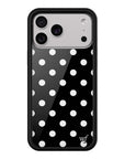 Wildflower Polka Dot Black and White iPhone 17 Pro Max Case