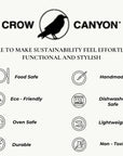 Crow Canyon Home - Rainbow Falls Coupe Salad Plate - Black -