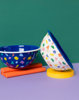 Crow Canyon Home - Poketo x CCH Chips Small Serving Bowl - Blue Rim -