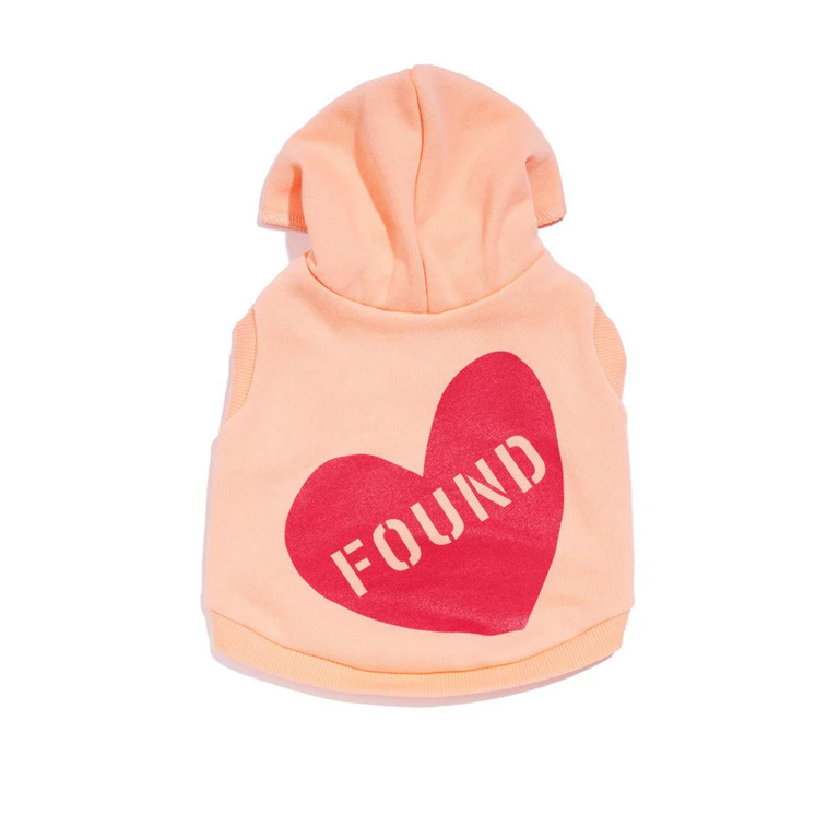 Found My Animal - Big Full Heart Animal Hoodie - Coral & Peach -