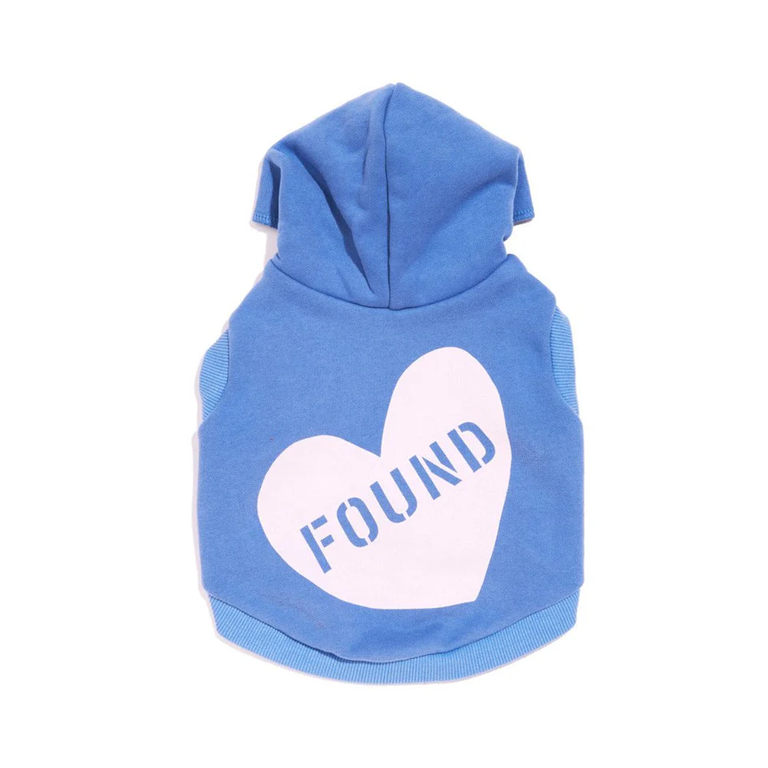 Found My Animal - Big Full Heart Animal Hoodie - Periwinkle & Light Pink -