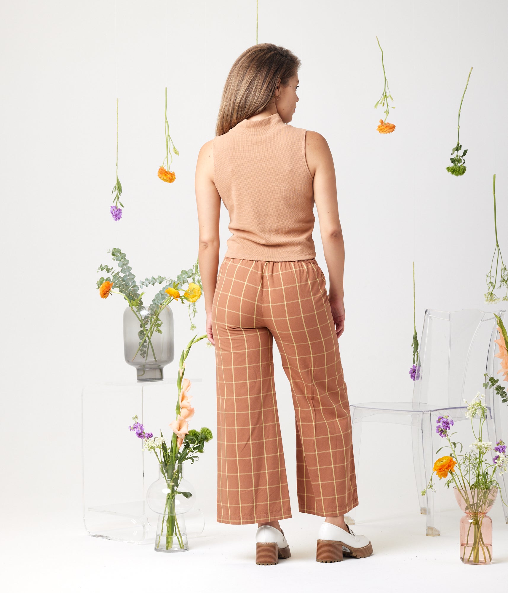 Known Supply - Billie Pant - Walnut Plaid -