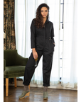 Wallis Long Sleeve Zip Jumpsuit - Black