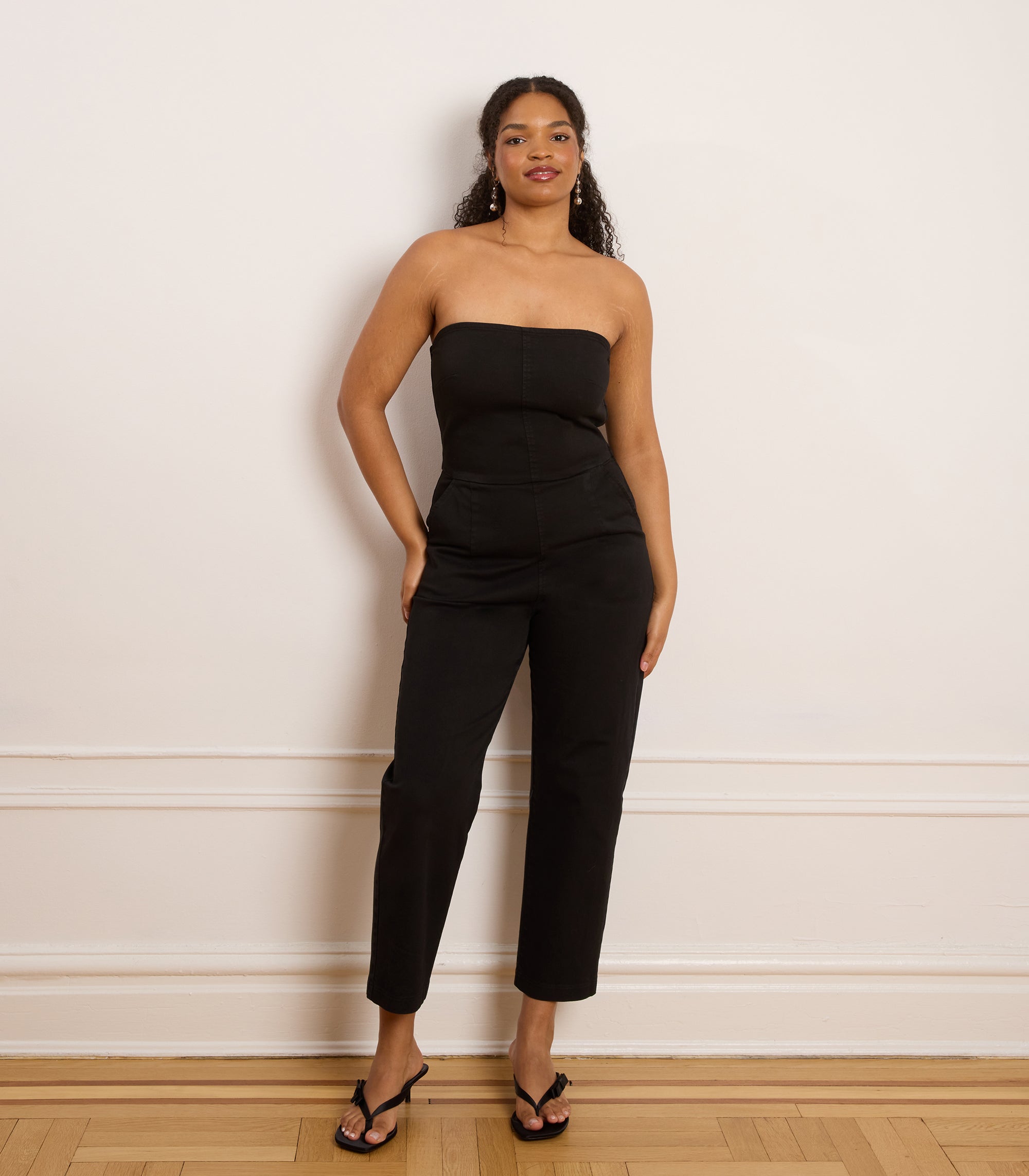 Loup - Beverly Strapless Jumpsuit - Black -