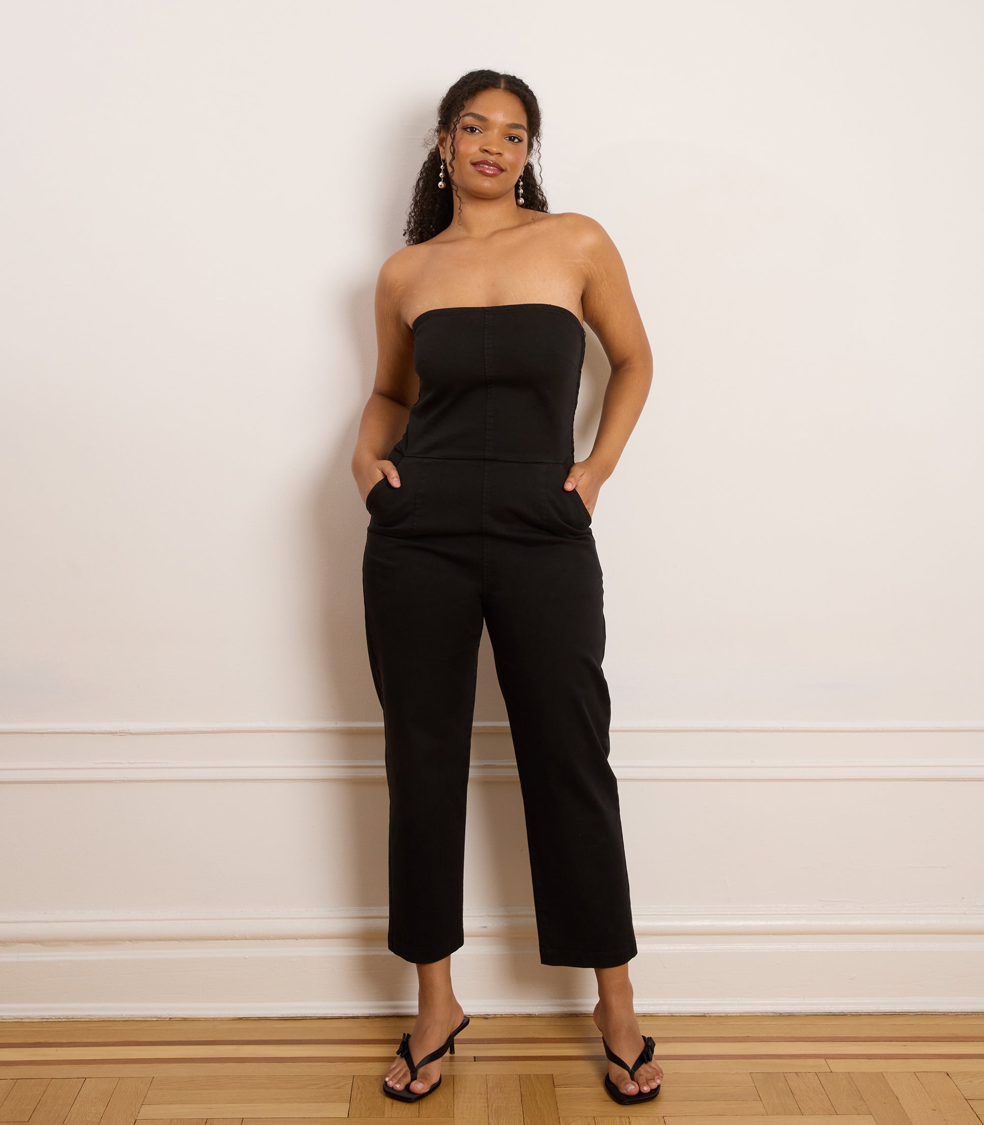 Loup - Beverly Strapless Jumpsuit - Black -