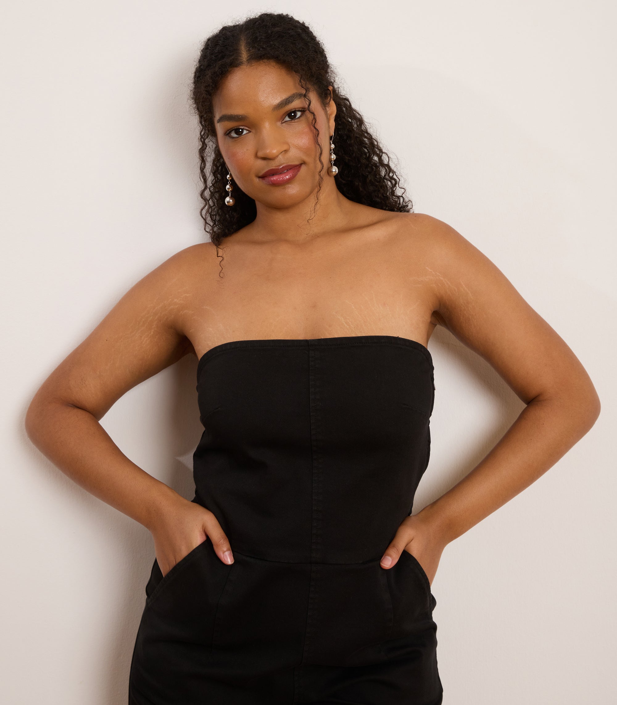 Loup - Beverly Strapless Jumpsuit - Black -