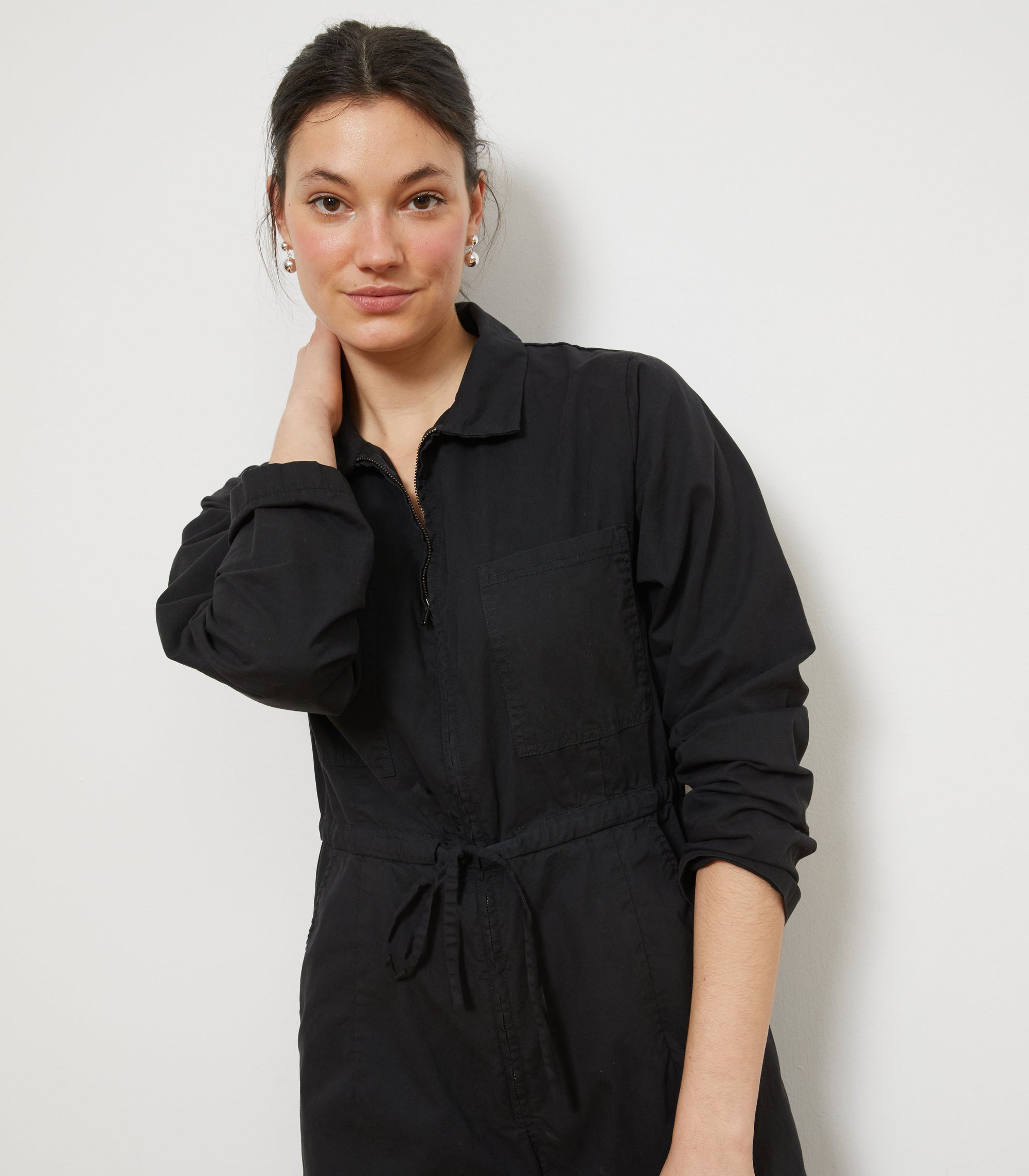 Loup - Spencer Cargo Zip Jumpsuit - Black -