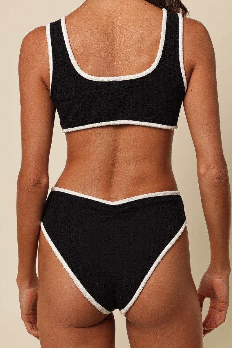 Montce - Black (Cream Binded) Terry Rib Ky One-Piece -