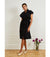 Tina Short Sleeved Shirt Dress - Black