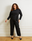Wallis Long Sleeve Zip Jumpsuit - Black