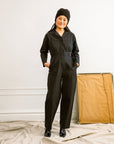 Wallis Long Sleeve Zip Jumpsuit - Black