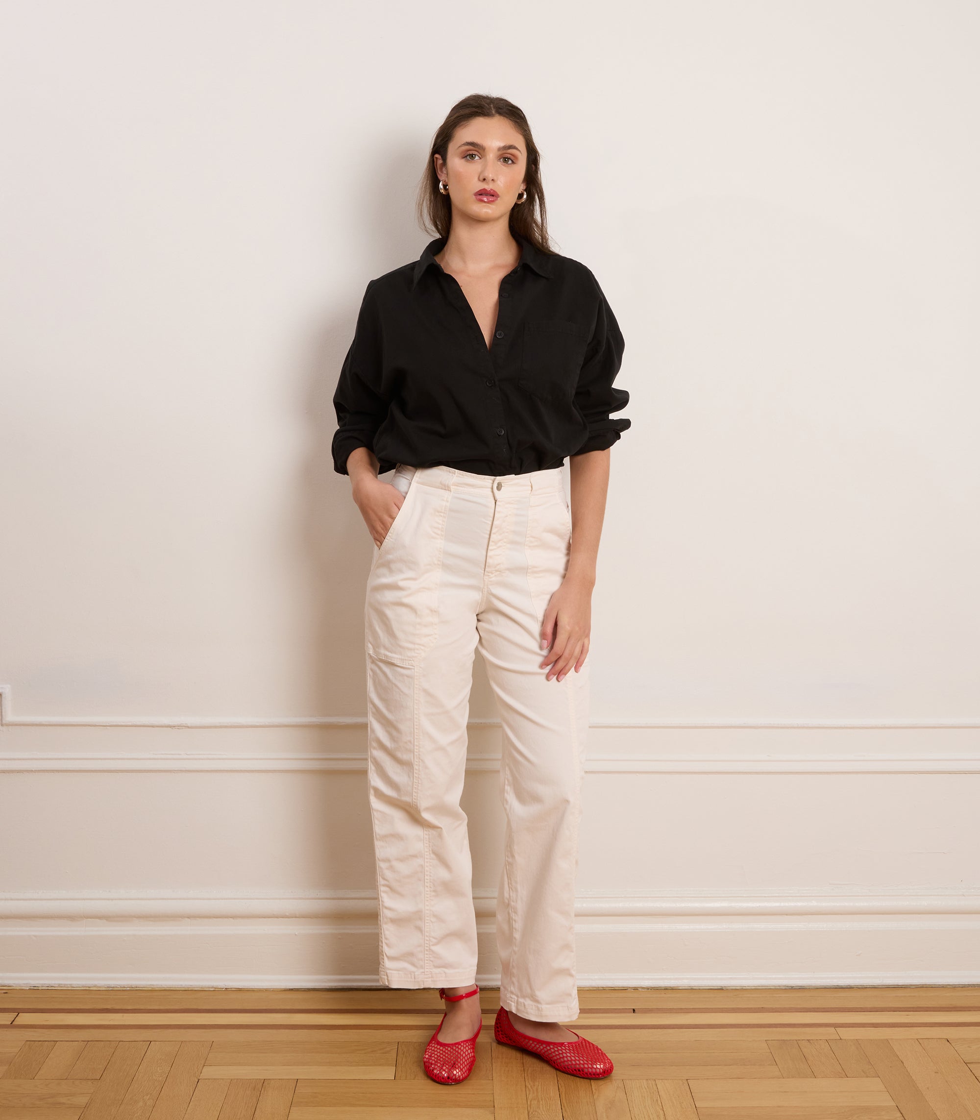 Loup - Jess Relaxed Seamed Trousers - Salt -