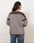 Marianne Stripe Breton Tee - Brown