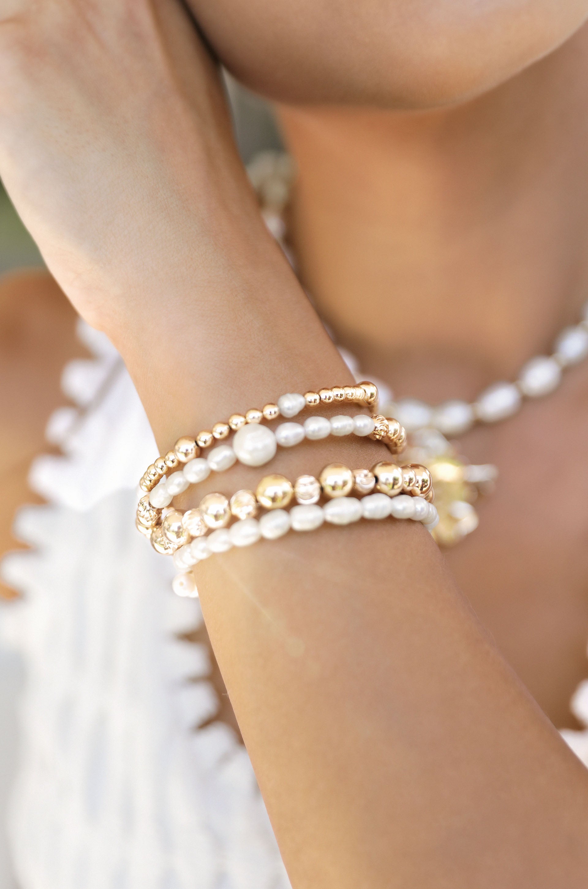Ettika - Freshwater Pearl Party Bracelet Set -