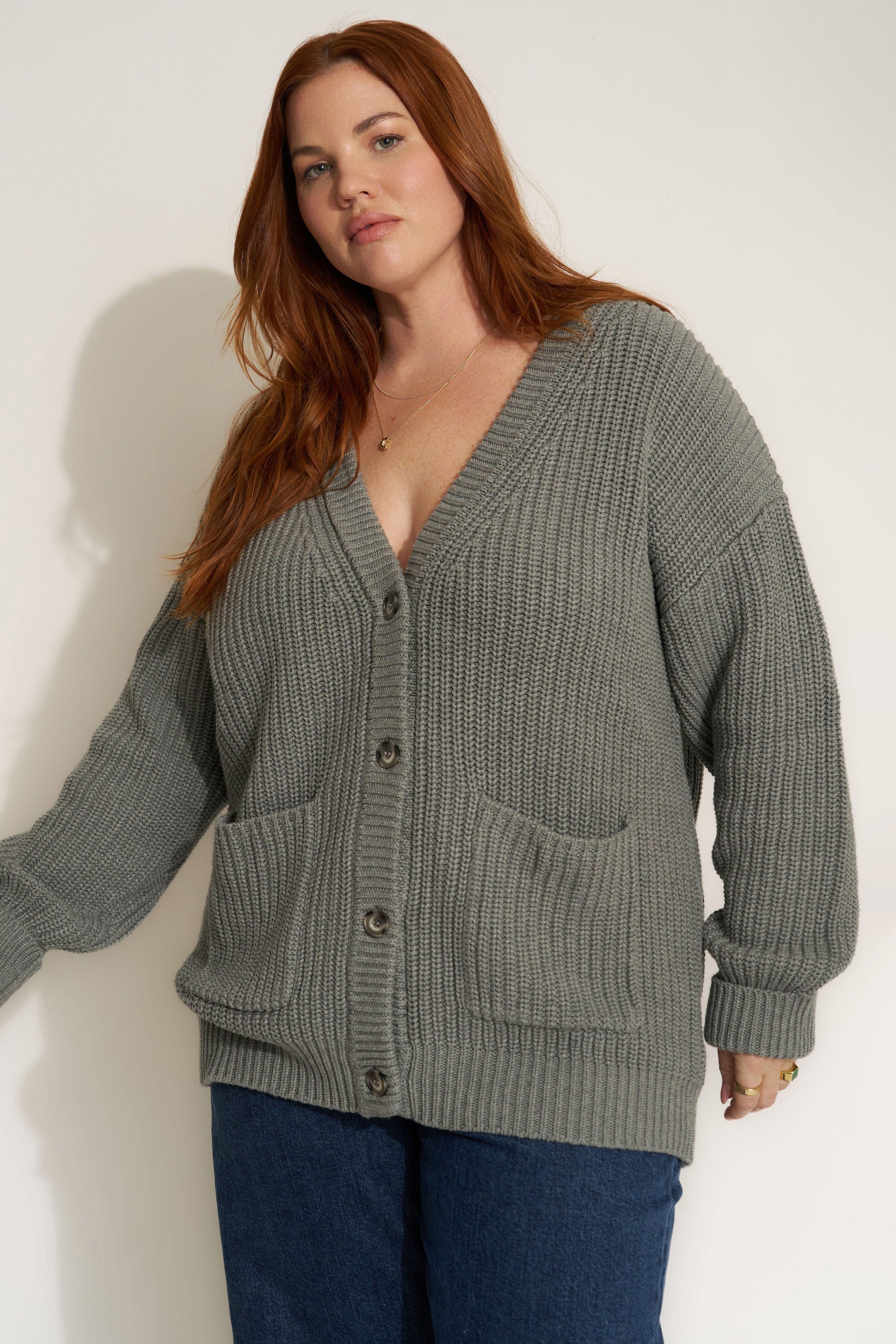 Callahan Knitwear - The Cardigan - Heather Grey -