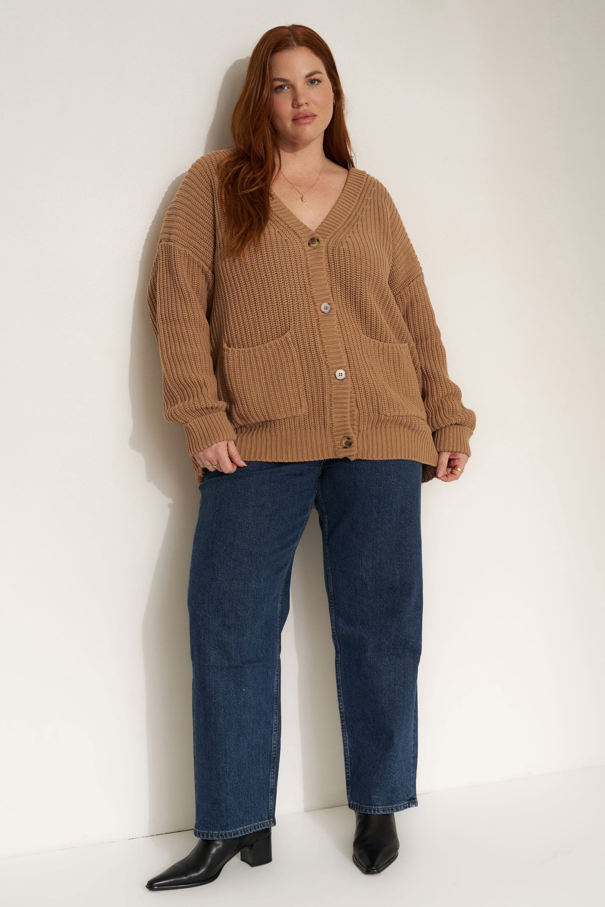 Callahan Knitwear - The Cardigan - Camel -