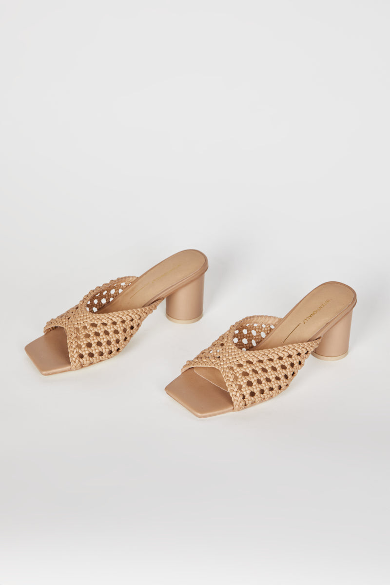 Intentionally Blank - Cassandra Vegan Heel - CLAY SYNTHETIC