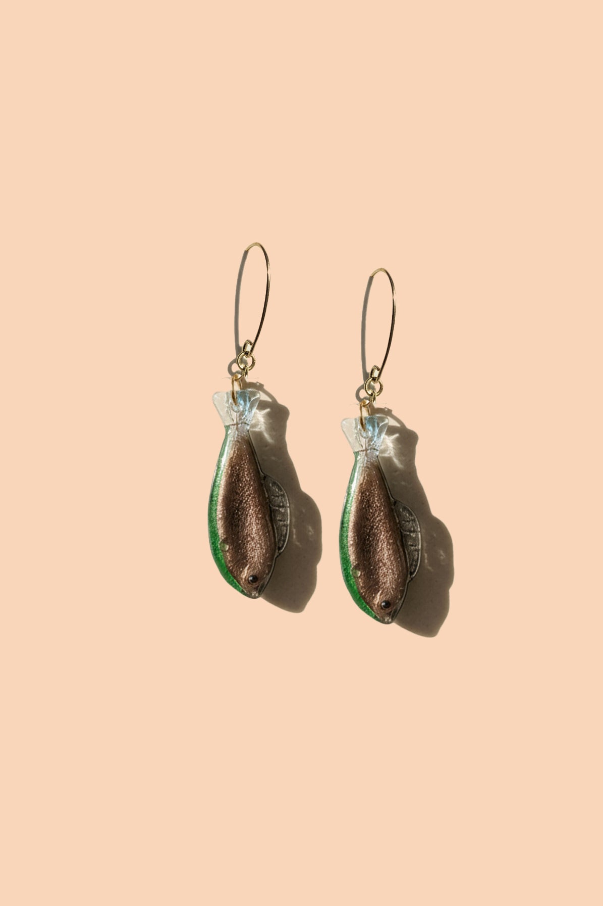 Peter + June - Catch of the Day Earrings - Purple Fish -