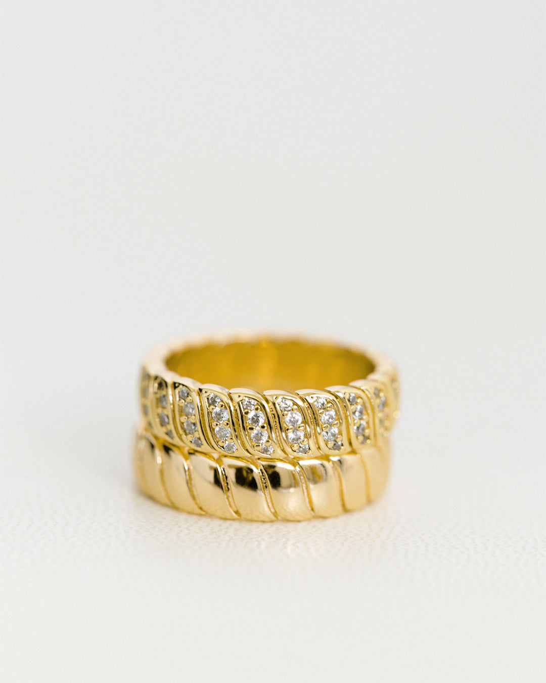 Luv Aj - The Snake Chain Ring Set -