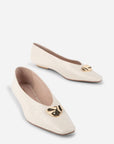 Intentionally Blank - Celda Crinkle Patent Ballet Flat - CREAM CRINKLE PATENT LEATHER