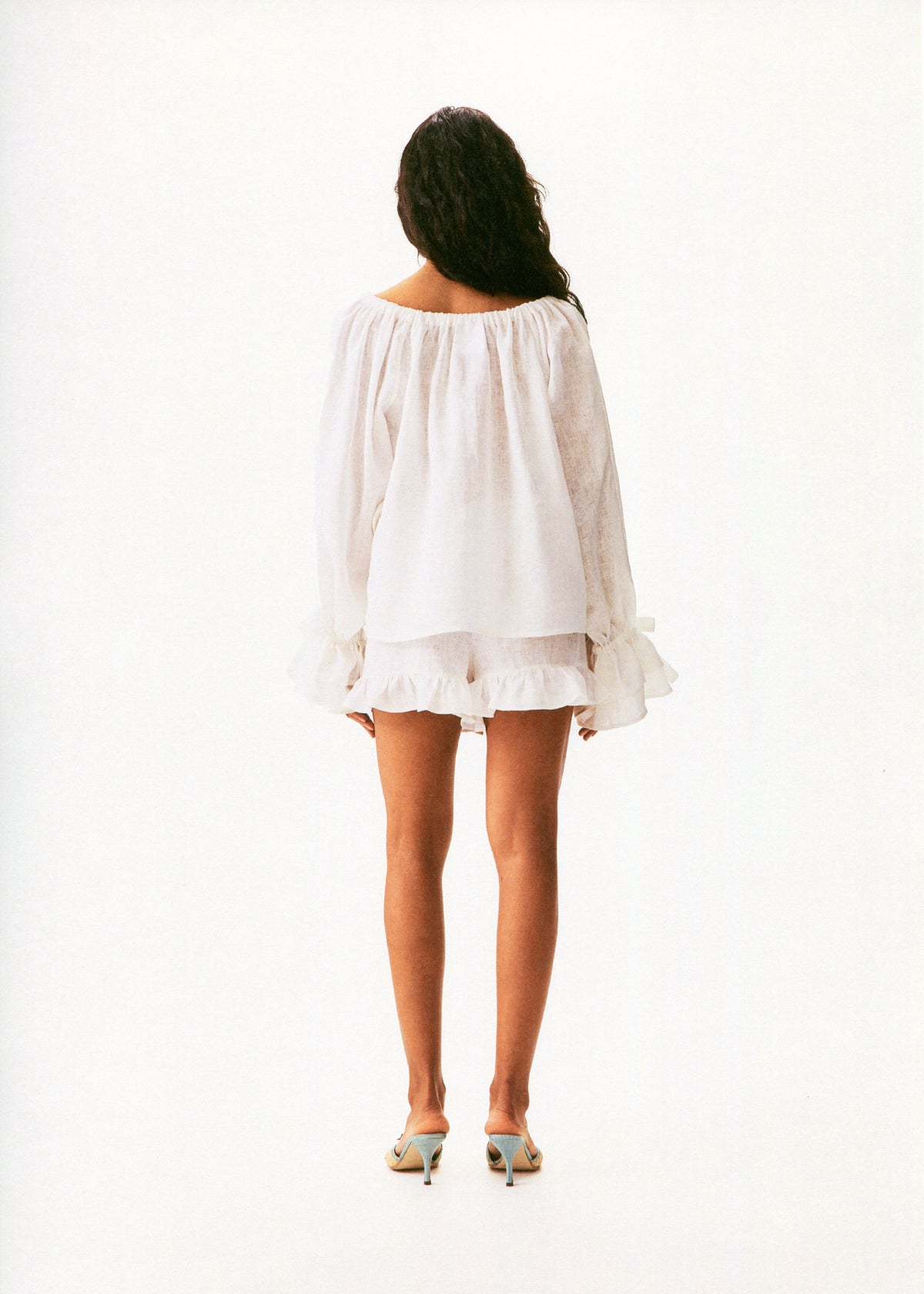Sleeper - Cha-Cha Lounge Blouse in White -