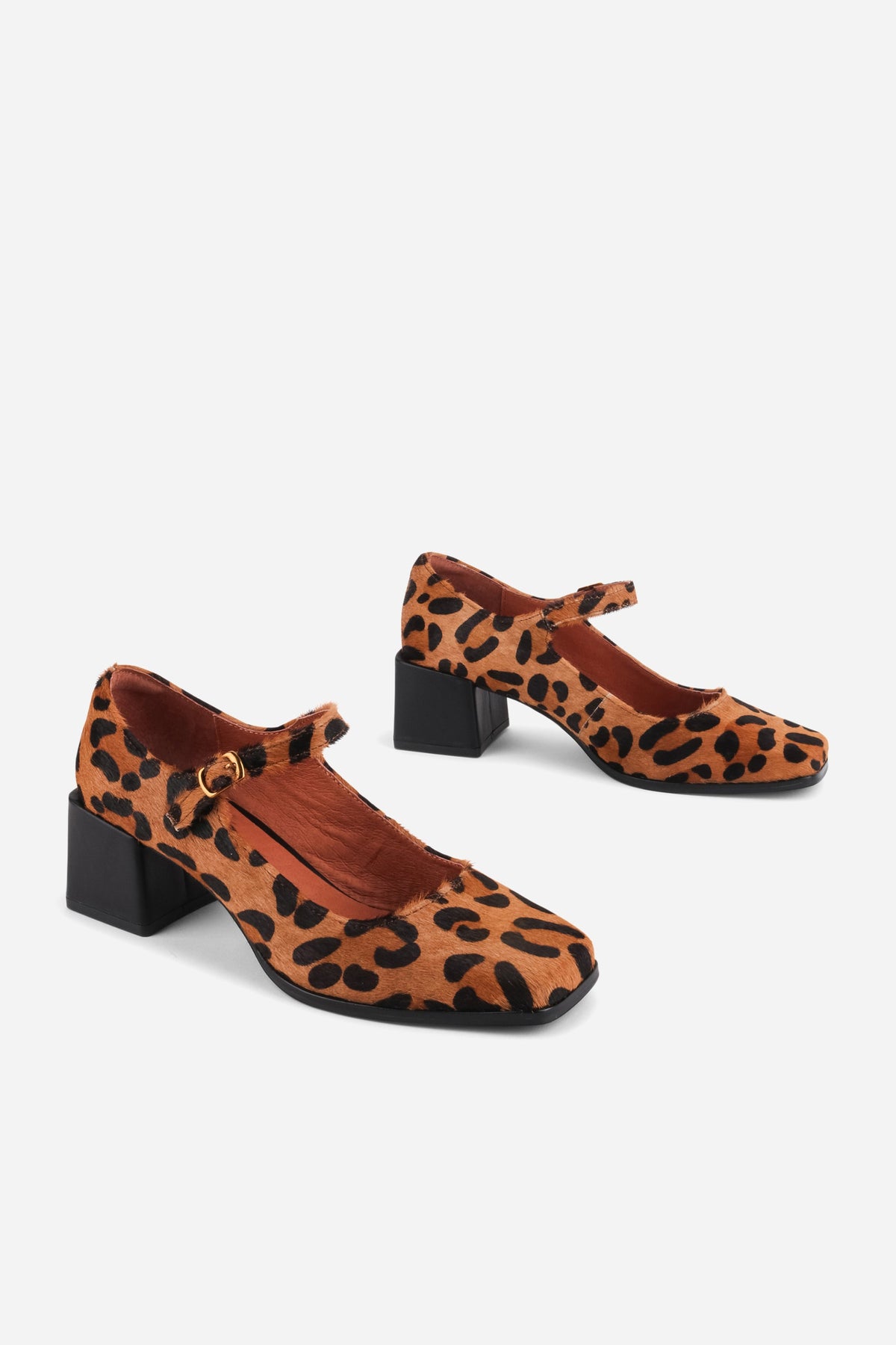Intentionally Blank - Christopher Calf Hair Mary Jane Heel - LEOPARD COWHIDE