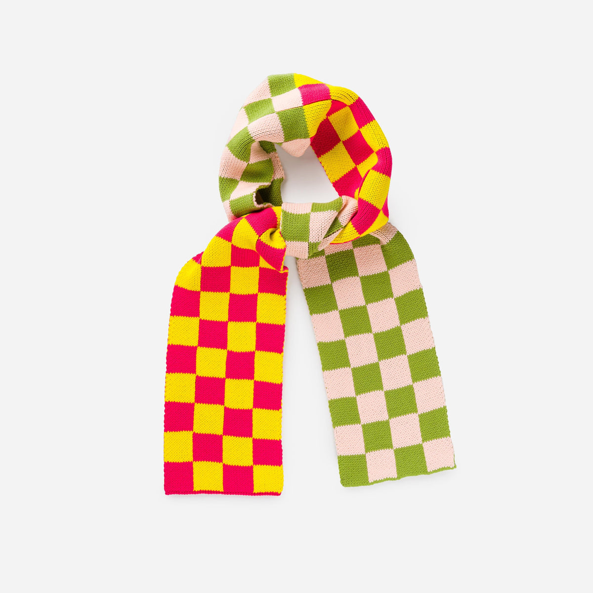Verloop - Checkerboard Knit Mini Scarf -