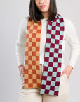 Verloop - Checkerboard Knit Mini Scarf -