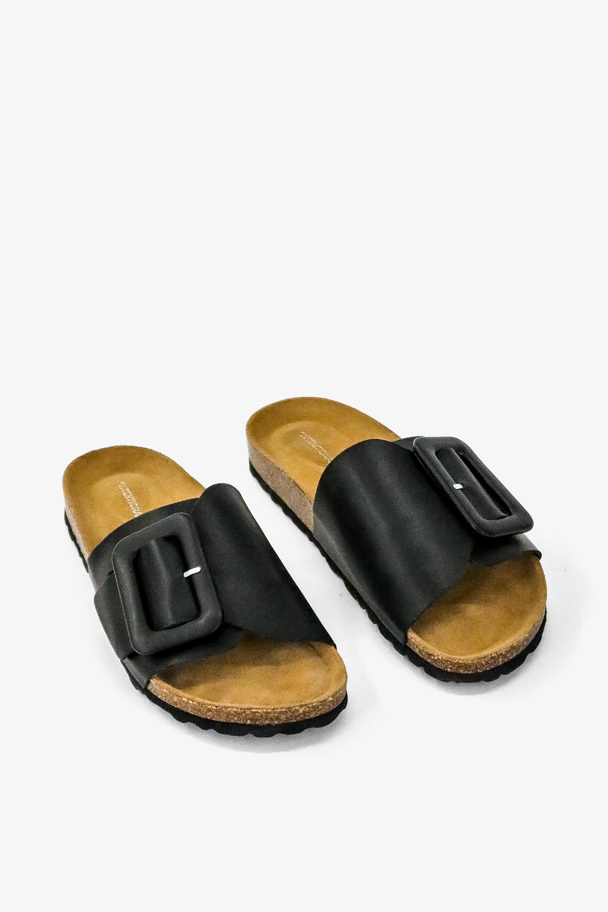 Intentionally Blank - Clarice Sandal - BLACK LEATHER