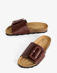 Intentionally Blank - Clarice Sandal - CHESTNUT LEATHER