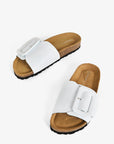Intentionally Blank - Clarice Sandal - WHITE LEATHER