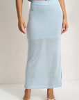 Callahan Knitwear - Clover Maxi Skirt - Baby Blue -