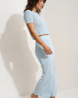 Callahan Knitwear - Clover Maxi Skirt - Baby Blue -