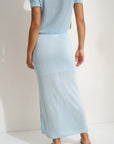 Callahan Knitwear - Clover Maxi Skirt - Baby Blue -
