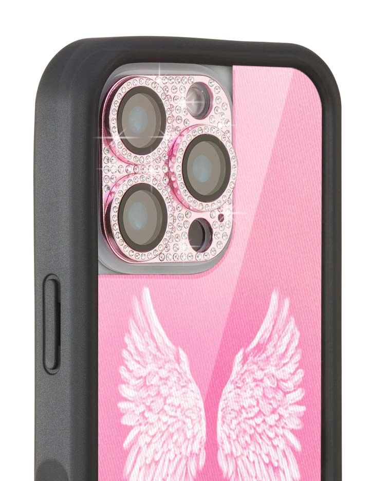 Wildflower Camera Bling Cover 16 Pro and 16 Pro Max Pink Cute