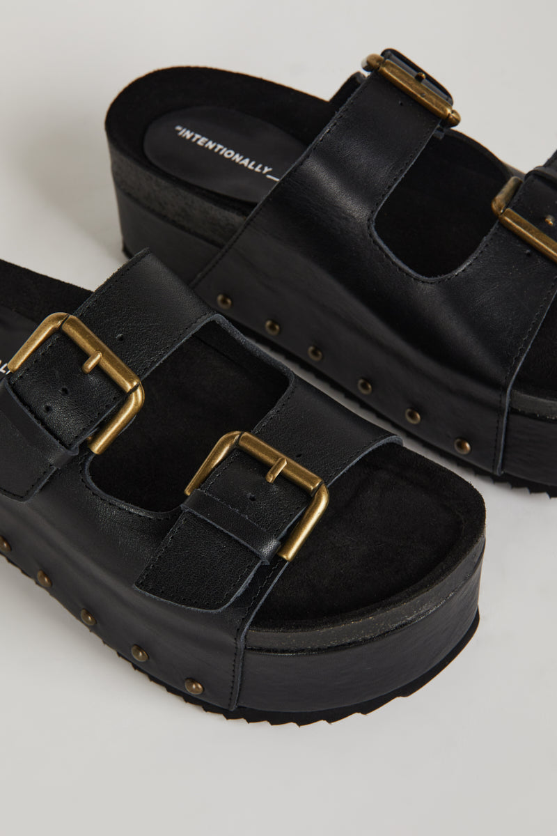 Intentionally Blank - Cooper-2 Leather Platform Sandal -