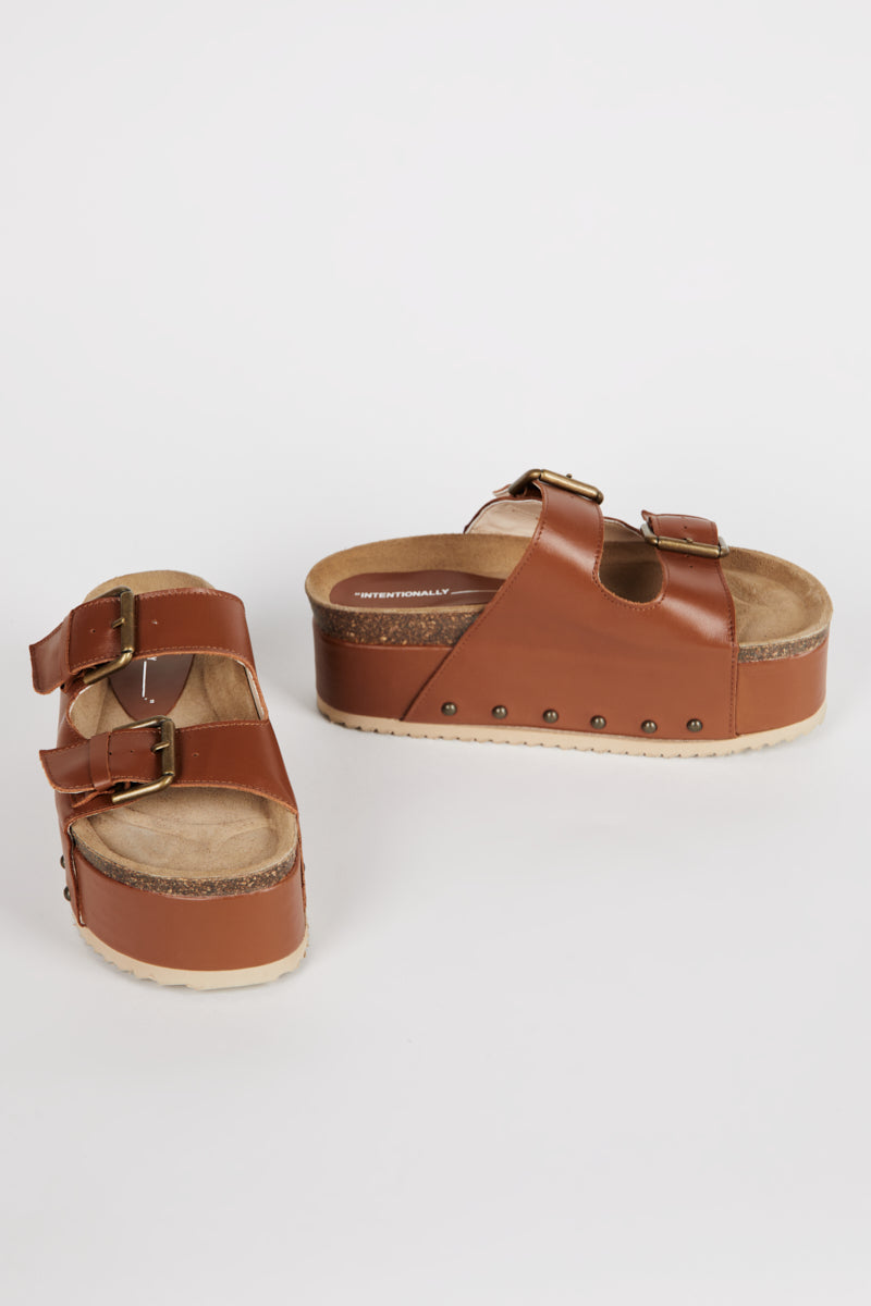 Intentionally Blank - Cooper-2 Leather Platform Sandal -