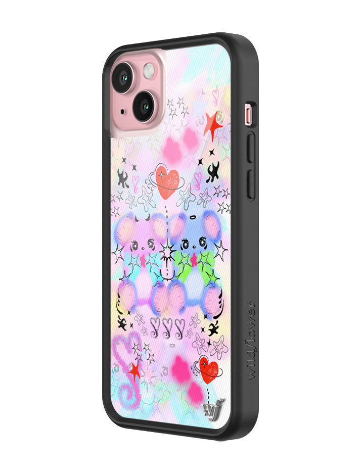 Wildflower Cotton Candy Teddies iPhone 15 Plus Case