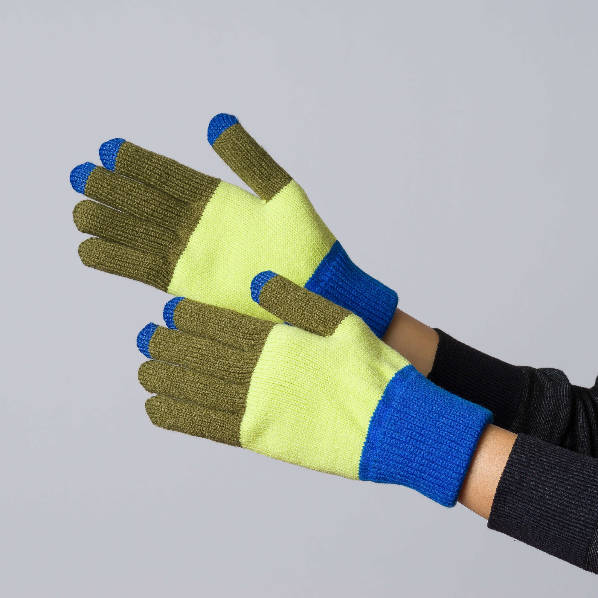 Verloop - Trio Colorblock Knit Touchscreen Gloves -